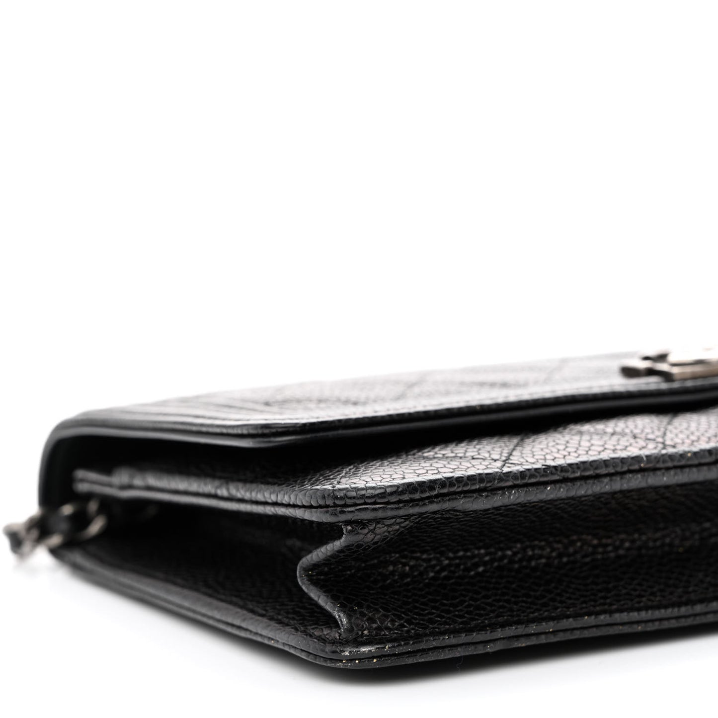Caviar Quilted Boy Wallet On Chain WOC Black