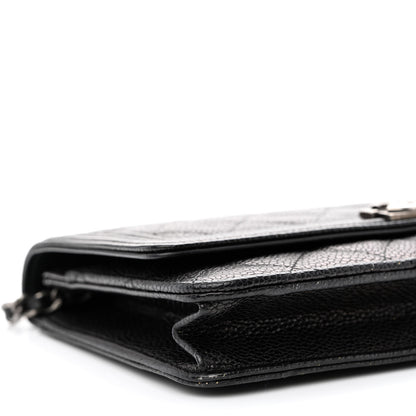 Chanel Caviar Quilted Boy Wallet On Chain WOC Black 9 of 11
