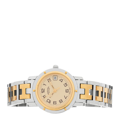 Hermes Stainless Steel 24mm Clipper Quartz Watch Gold 2 of 4