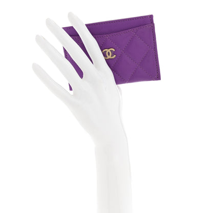 Chanel Caviar Quilted Card Holder Purple 2 of 7