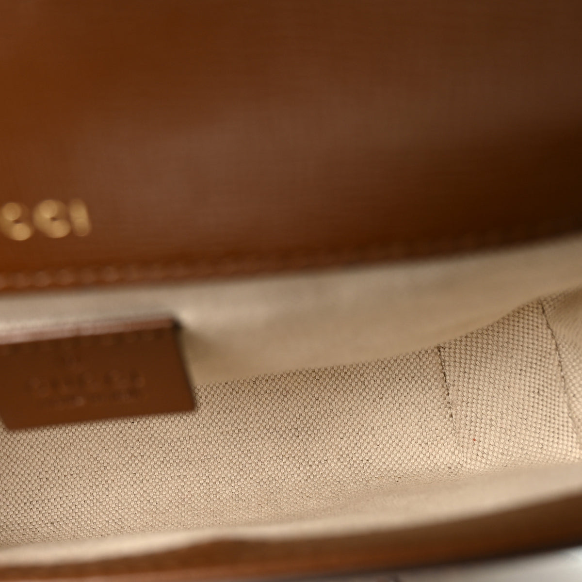 Gucci GG Supreme Monogram Web Mini Horsebit 1955 Shoulder Bag Beige Brown Sugar 5 of 10