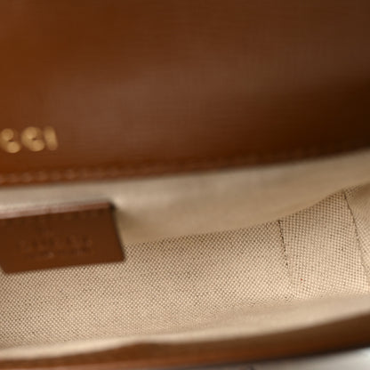 Gucci GG Supreme Monogram Web Mini Horsebit 1955 Shoulder Bag Beige Brown Sugar 5 of 10