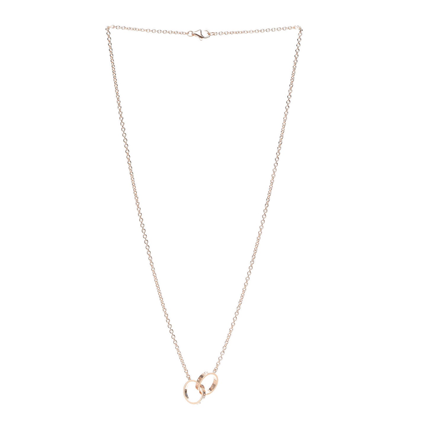18K Pink Gold Interlocking LOVE Necklace