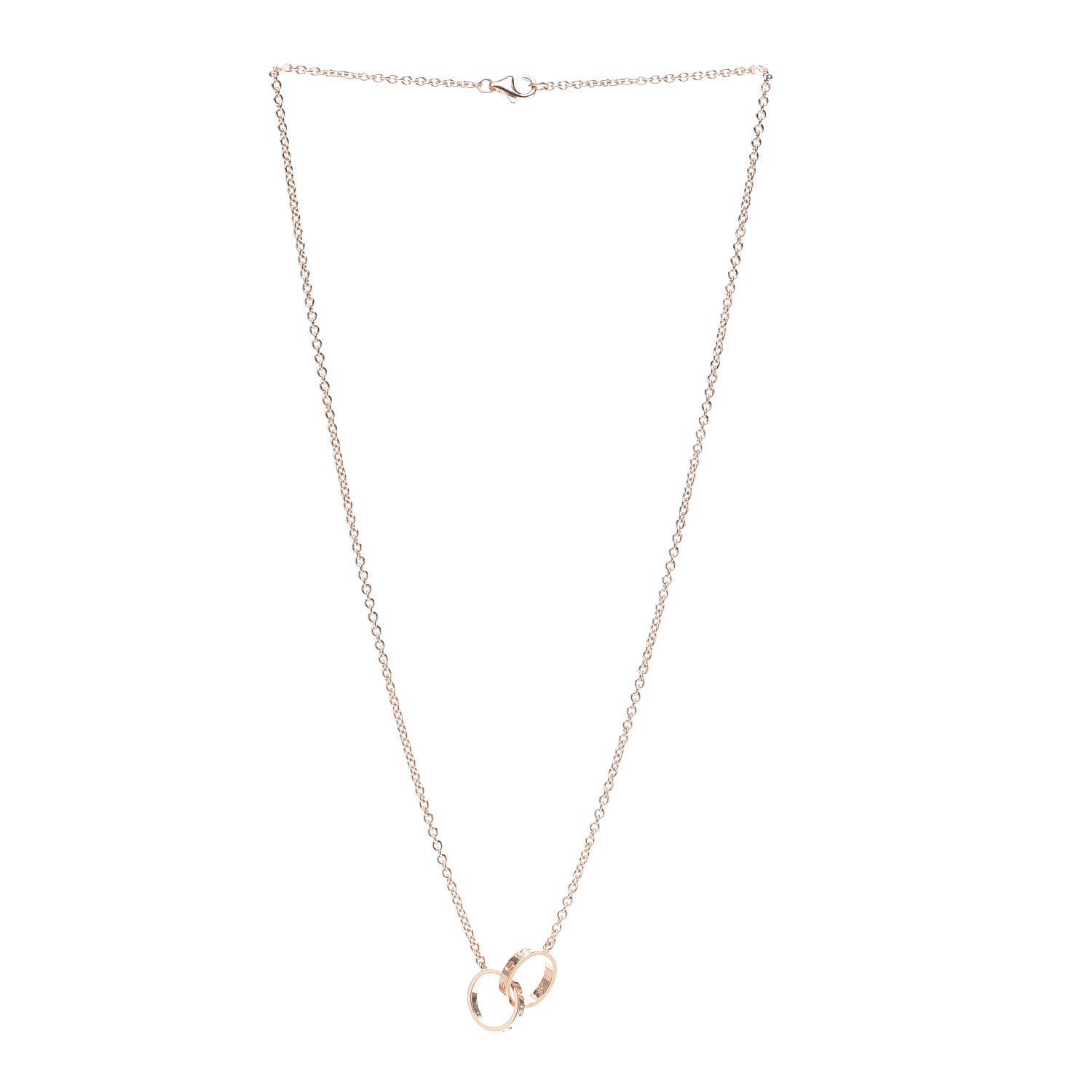 Cartier 18K Pink Gold Interlocking LOVE Necklace 3 of 8
