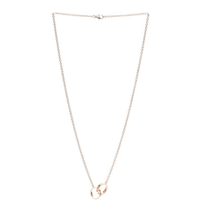 Cartier 18K Pink Gold Interlocking LOVE Necklace 3 of 8