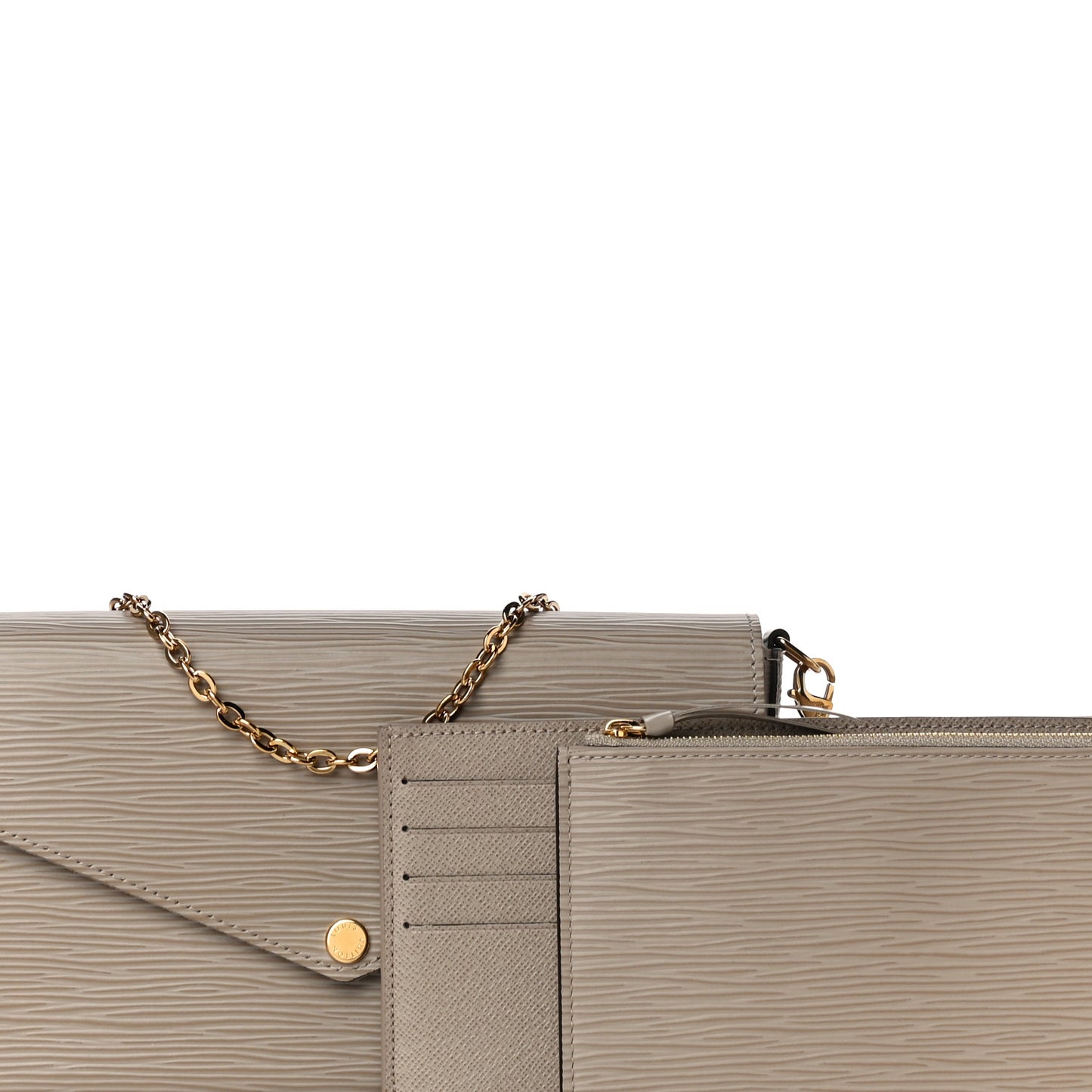 Epi Felicie Pochette Chain Wallet Galet