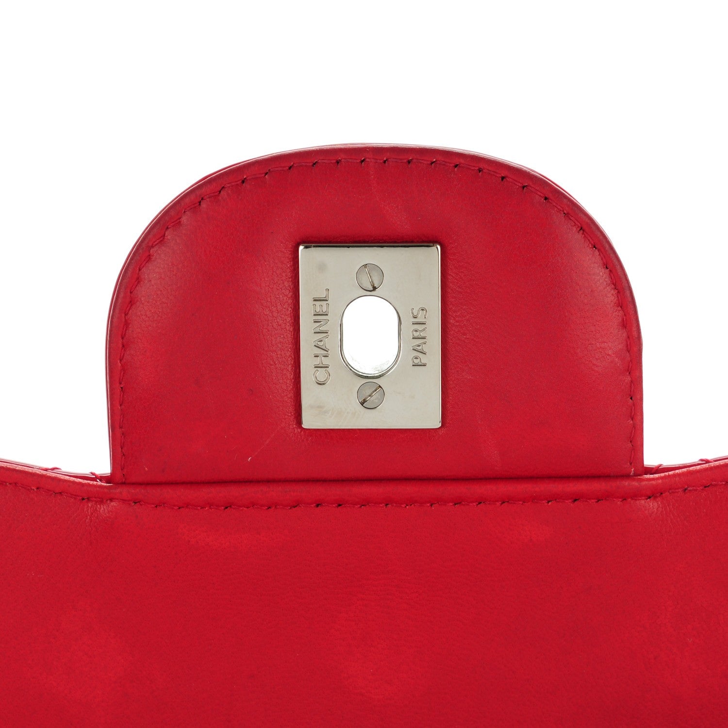 Chanel Patent Jumbo Single Flap Red 6 of 9