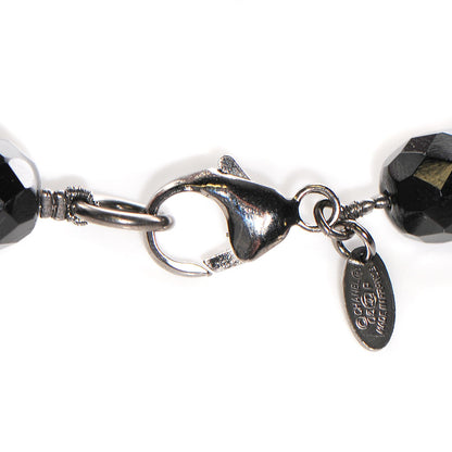Chanel Pearl Beaded CC Long Necklace Ruthenium Black 5 of 5
