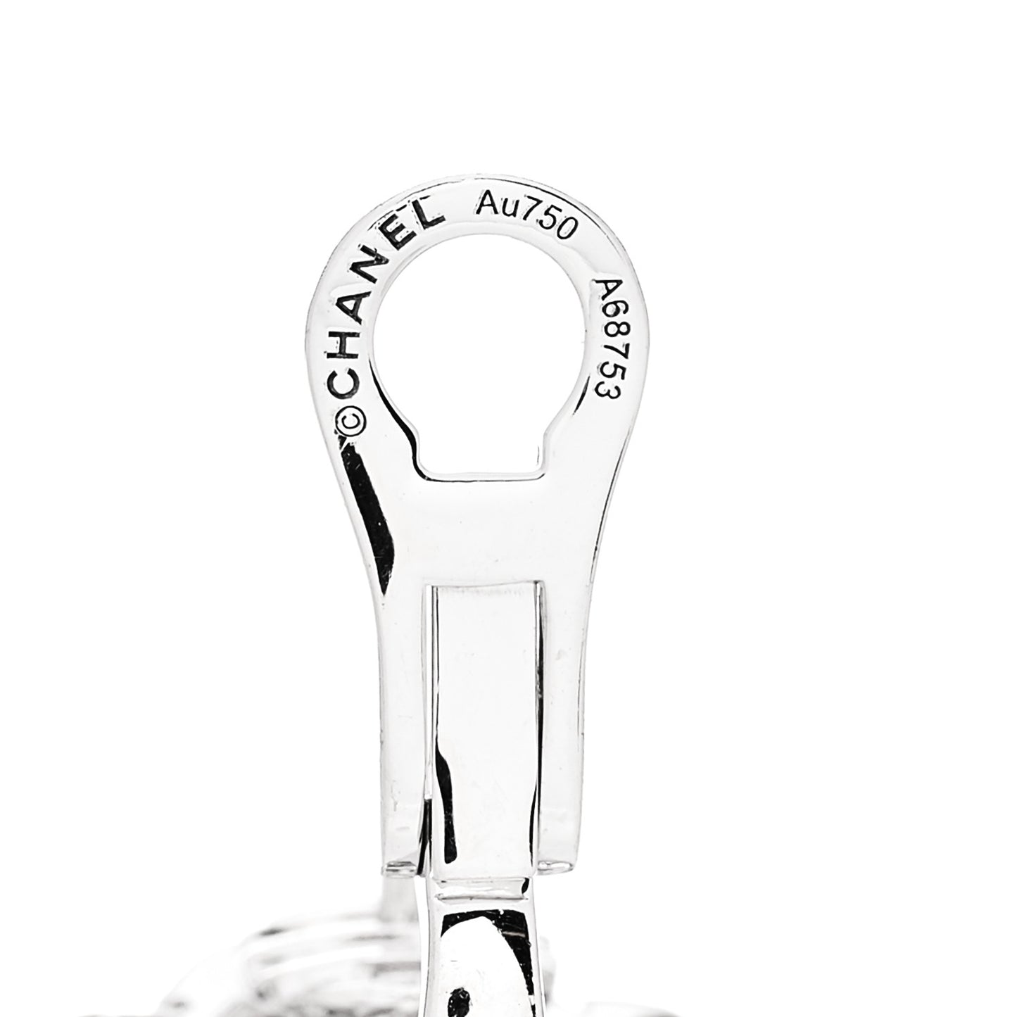 18K White Gold Diamond Bouton de Camelia Earrings