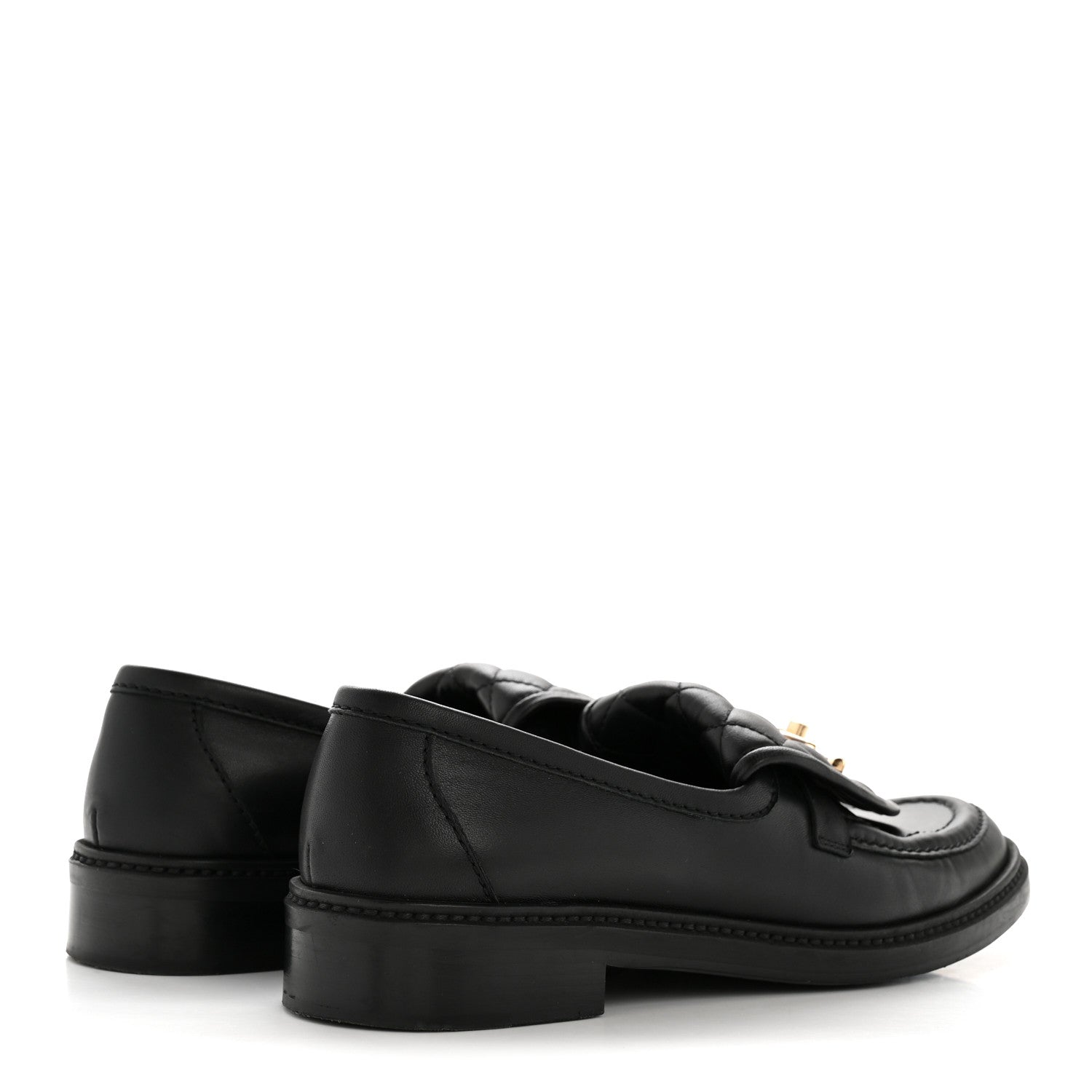 Chanel Lambskin Quilted CC Turnlock Loafers 38.5 Black 5 of 12
