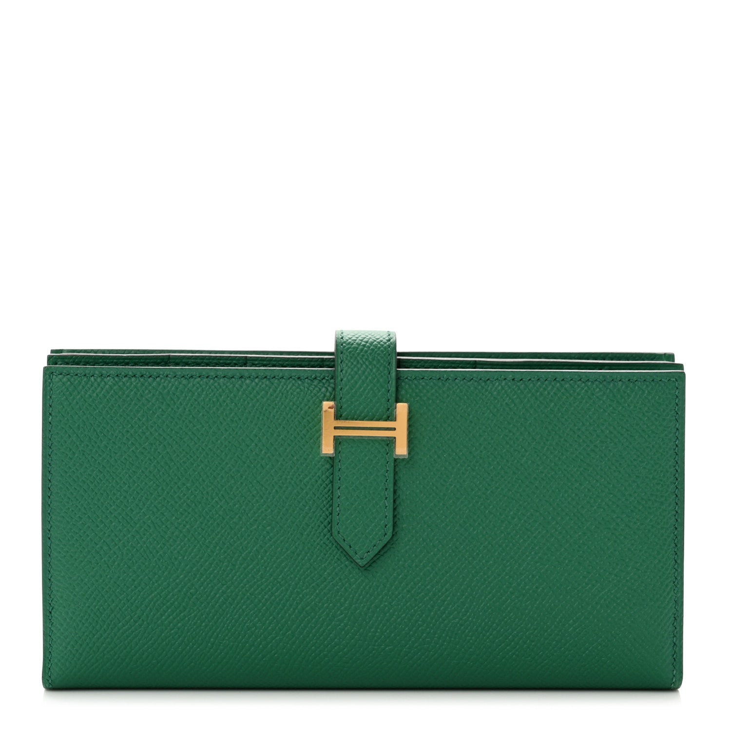 Hermes Epsom Bearn Gusset Wallet Vert Bengale 1 of 7