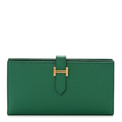 Hermes Epsom Bearn Gusset Wallet Vert Bengale 1 of 7