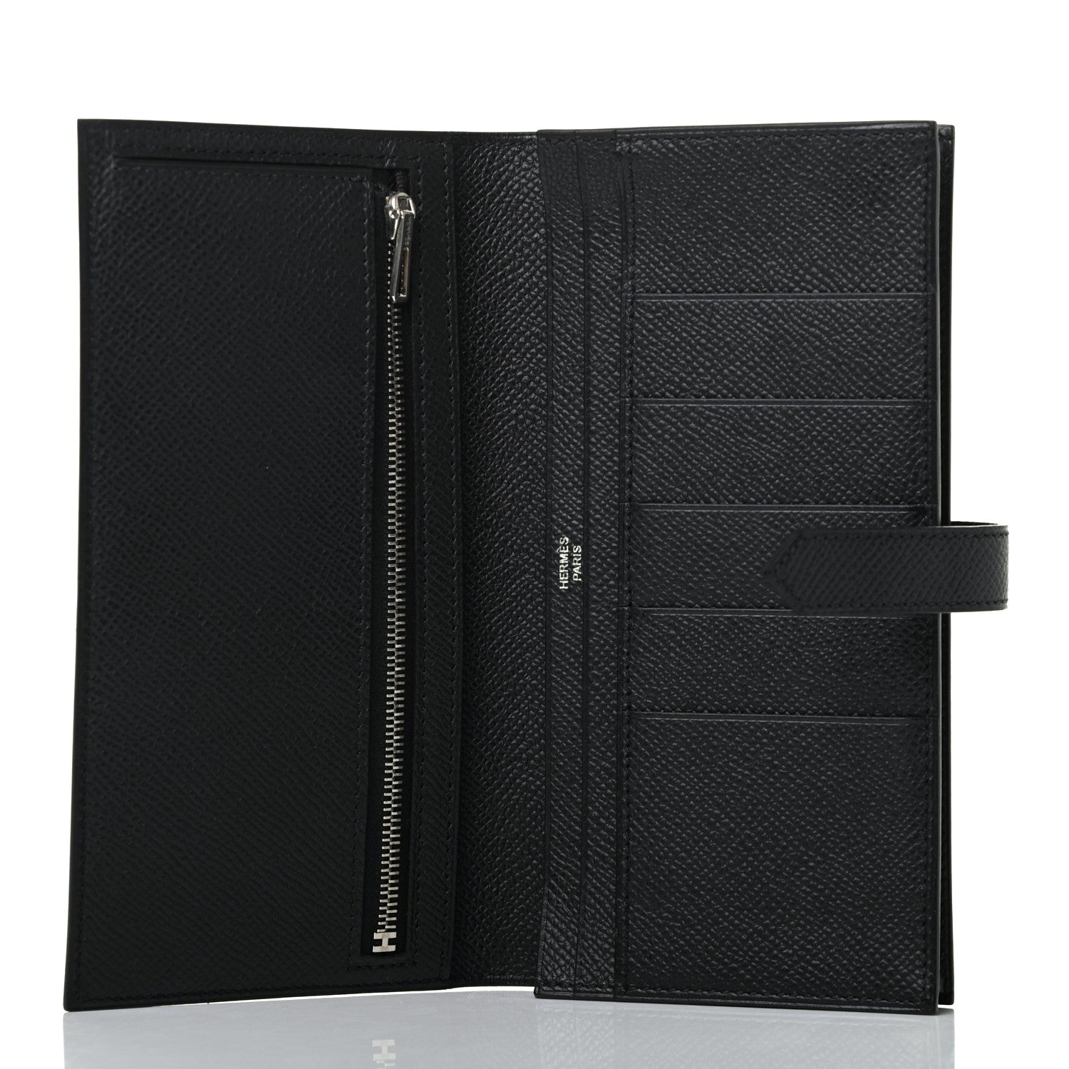 Hermes Epsom Bearn Gusset Wallet Black 5 of 8