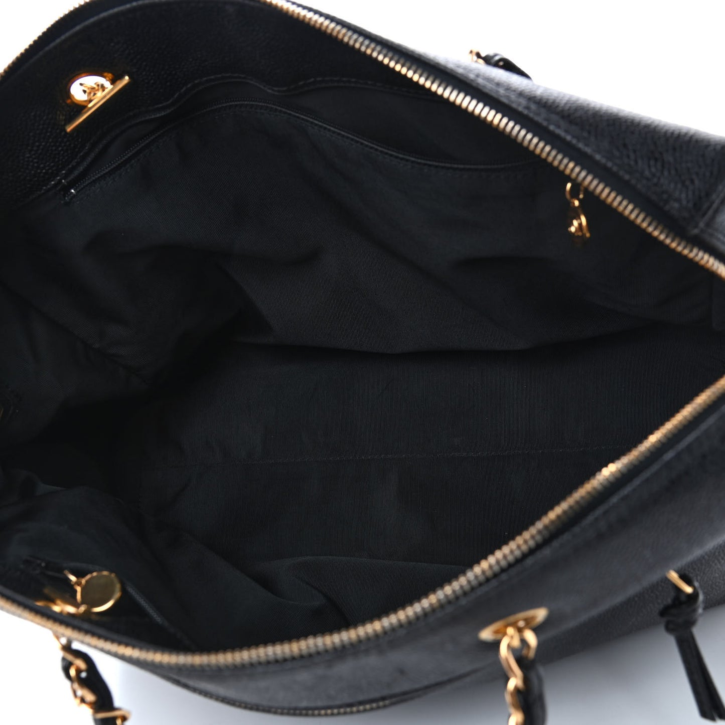Caviar Large CC Shoulder Bag Black