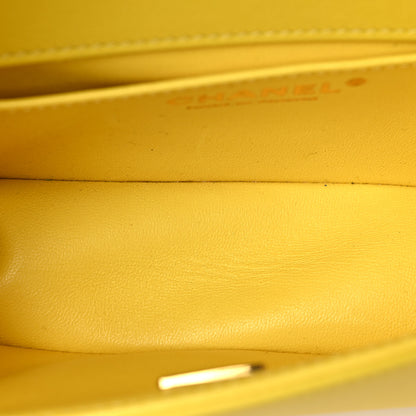 Chanel Lambskin Tweed Small Boy Flap Yellow 5 of 10
