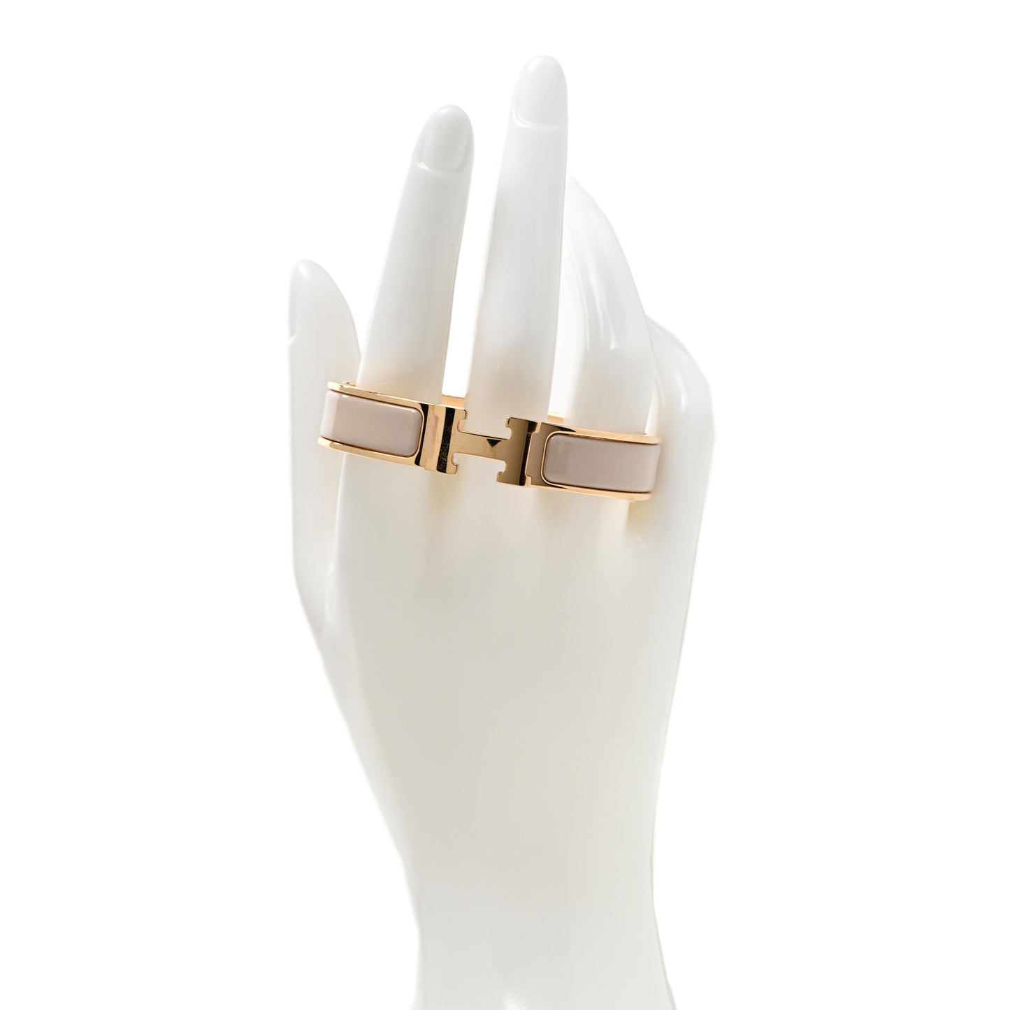 Enamel Narrow Clic Clac H Bracelet PM Beige Rose