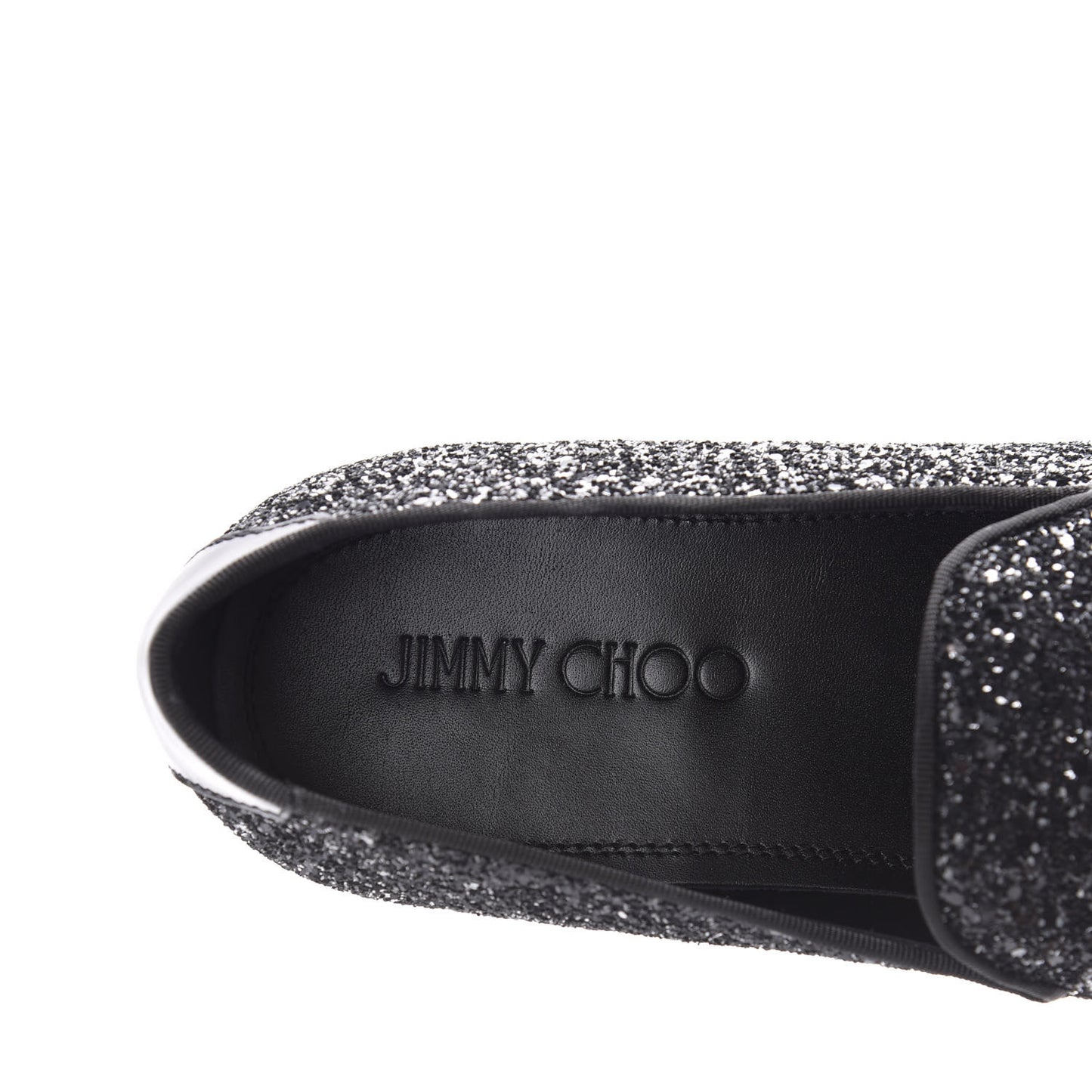 Calfskin Glitter Mens Thame Loafers 43.5 Black