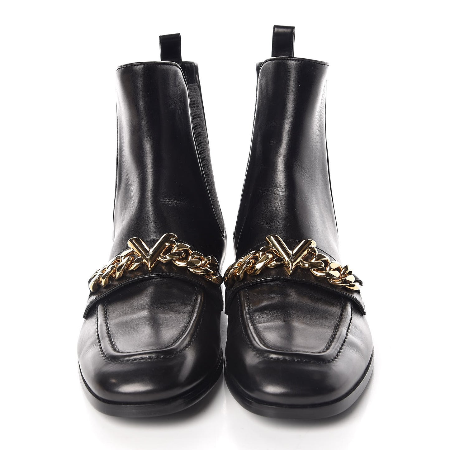 Calfskin Prime Time Flat Ankle Boots 37 Black