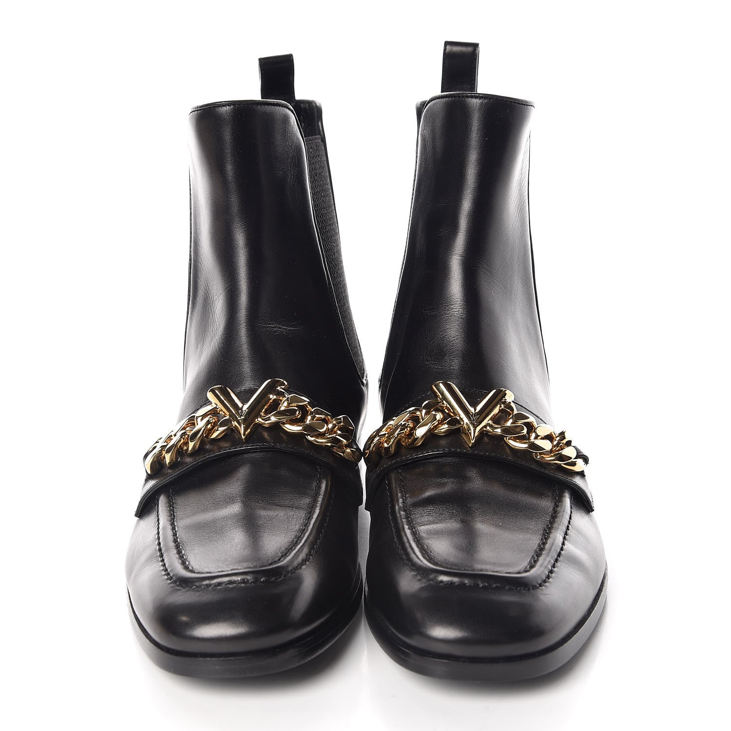 Louis Vuitton Calfskin Prime Time Flat Ankle Boots 37 Black 2 of 7