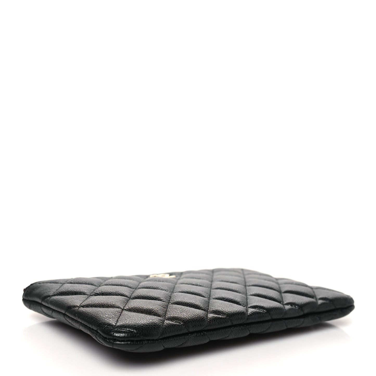 Caviar Quilted Cosmetic Case Black