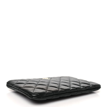 Chanel Caviar Quilted Cosmetic Case Black 4 of 9