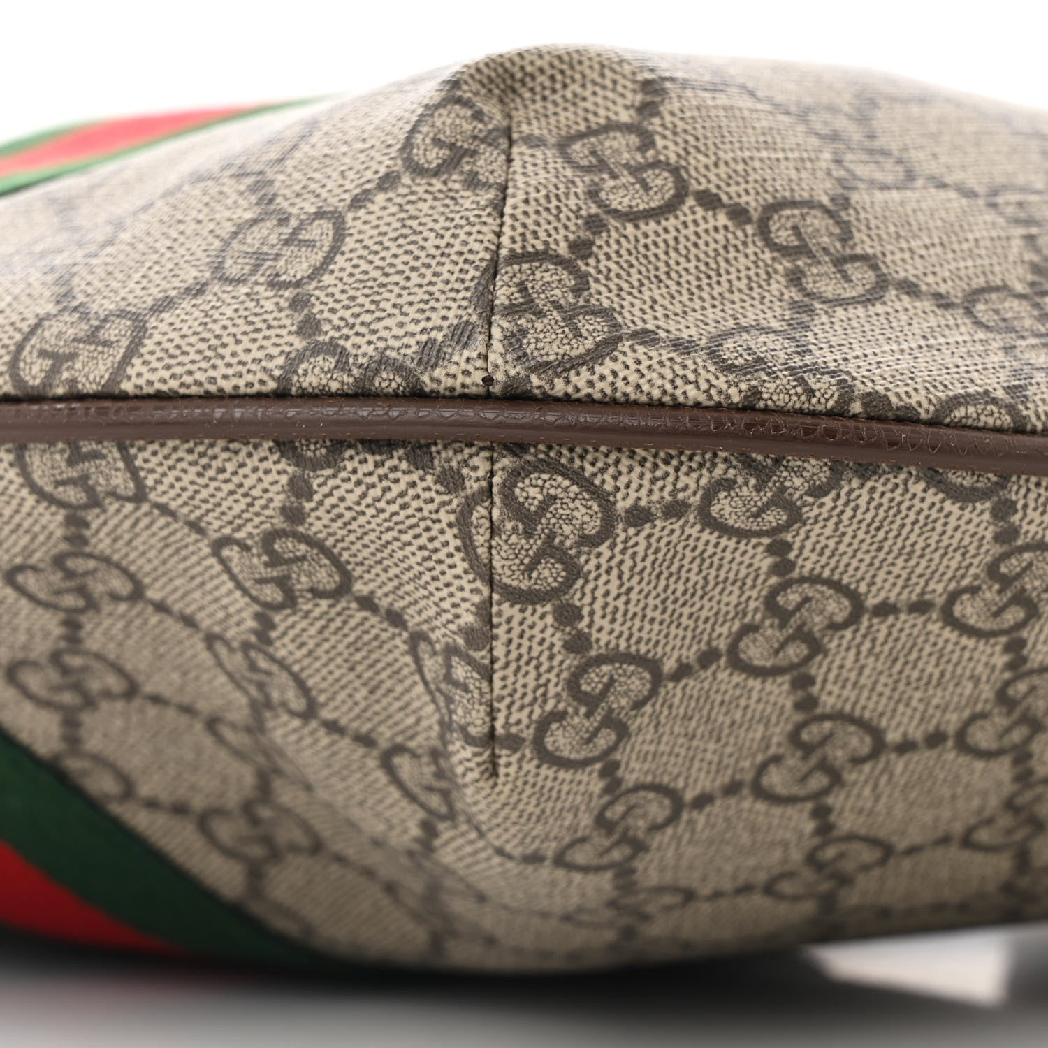 Gucci GG Supreme Monogram Web Small Ophidia Half Moon Hobo Brown 10 of 11