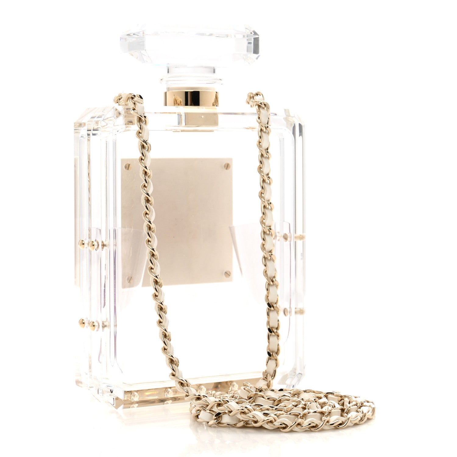 Chanel Transluscent Plexiglass Perfume Bottle Clutch 3 of 9