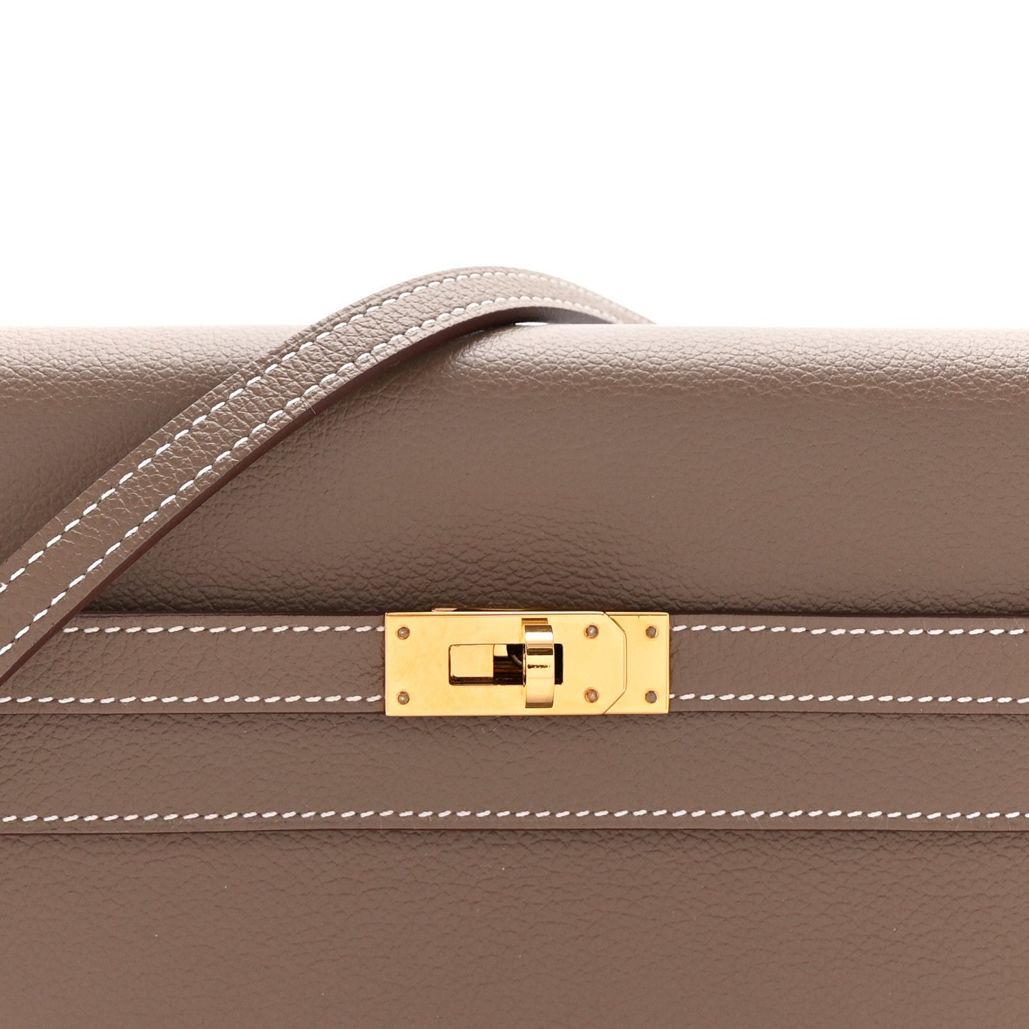 Hermes Evercolor Kelly Wallet To Go Etoupe 6 of 9