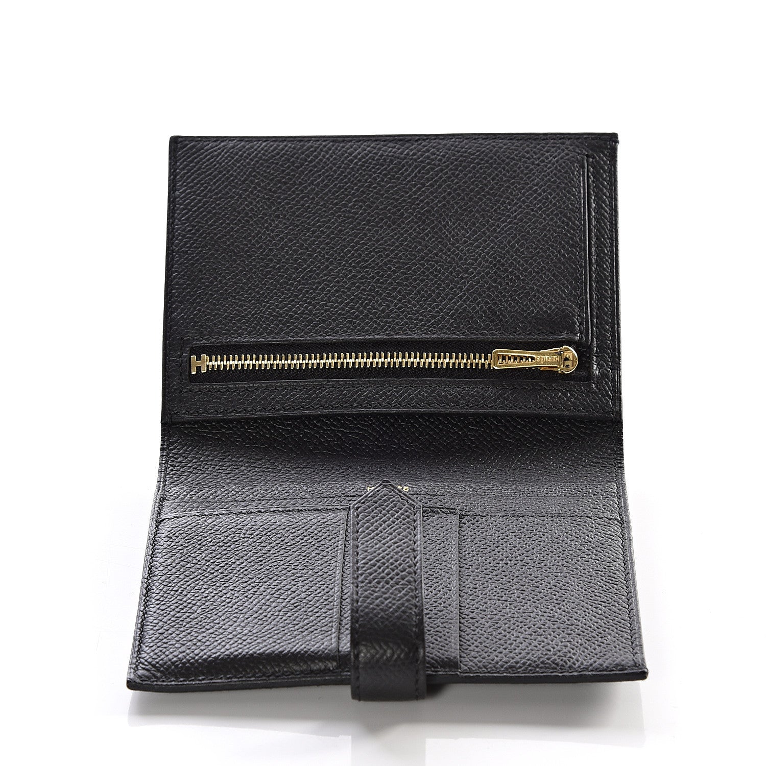 Hermes Epsom Bearn Compact Wallet Black 5 of 13
