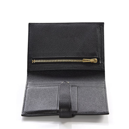 Hermes Epsom Bearn Compact Wallet Black 5 of 13