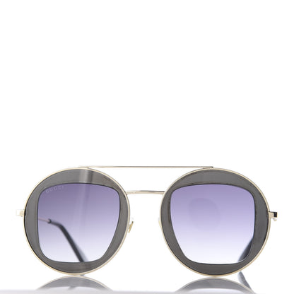 Gucci Round Frame Sylvie Web Sunglasses GG0105S Grey 2 of 8