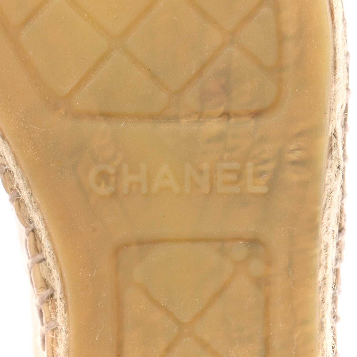 Chanel Lambskin CC Espadrilles 36 Beige Black 6 of 10