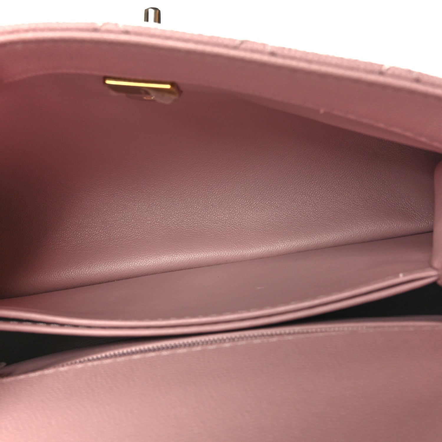 Chanel Caviar Lizard Embossed Quilted Mini Coco Handle Flap Light Pink 5 of 9