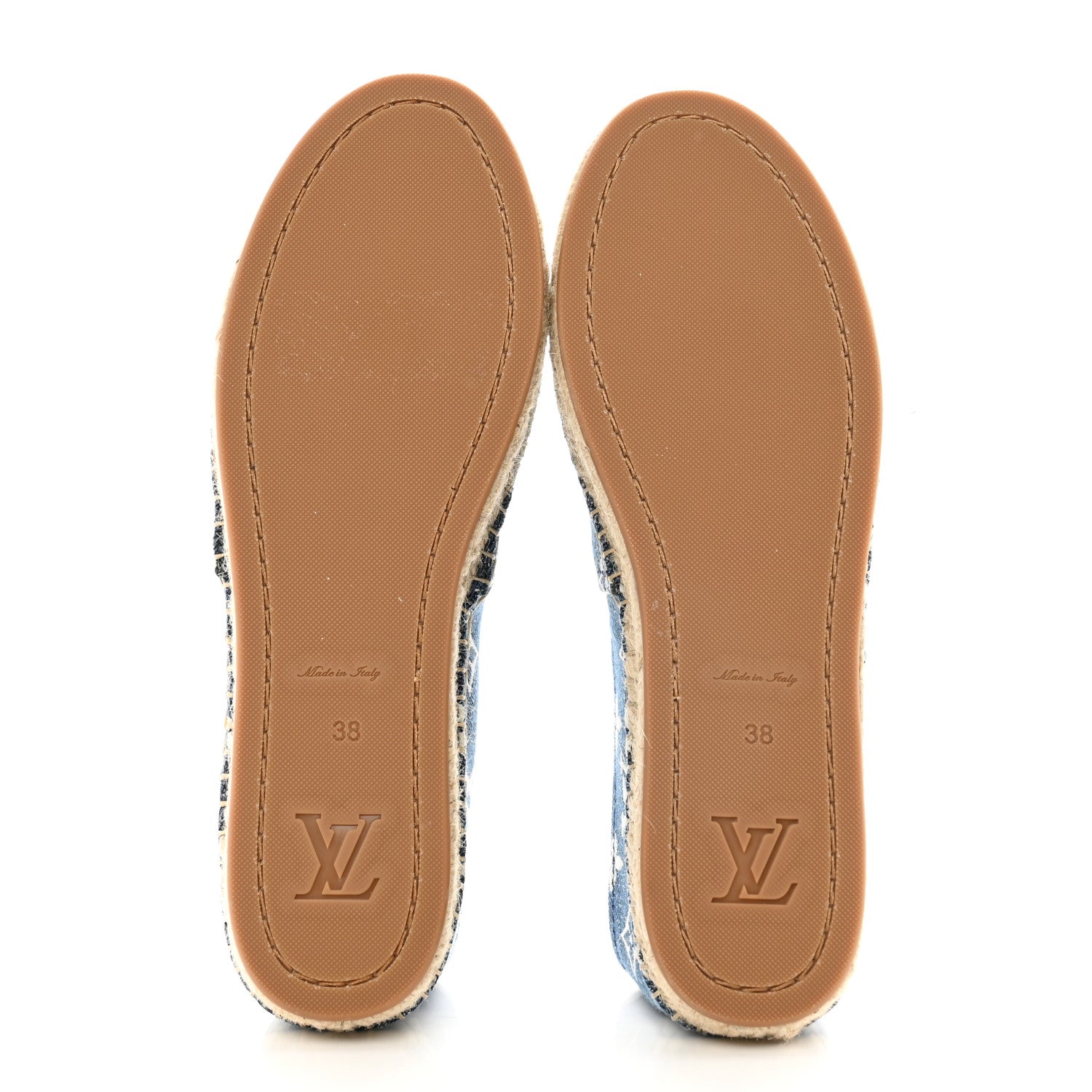 Louis Vuitton Monogram Denim Starboard Espadrille Flats 38 Blue 5 of 8