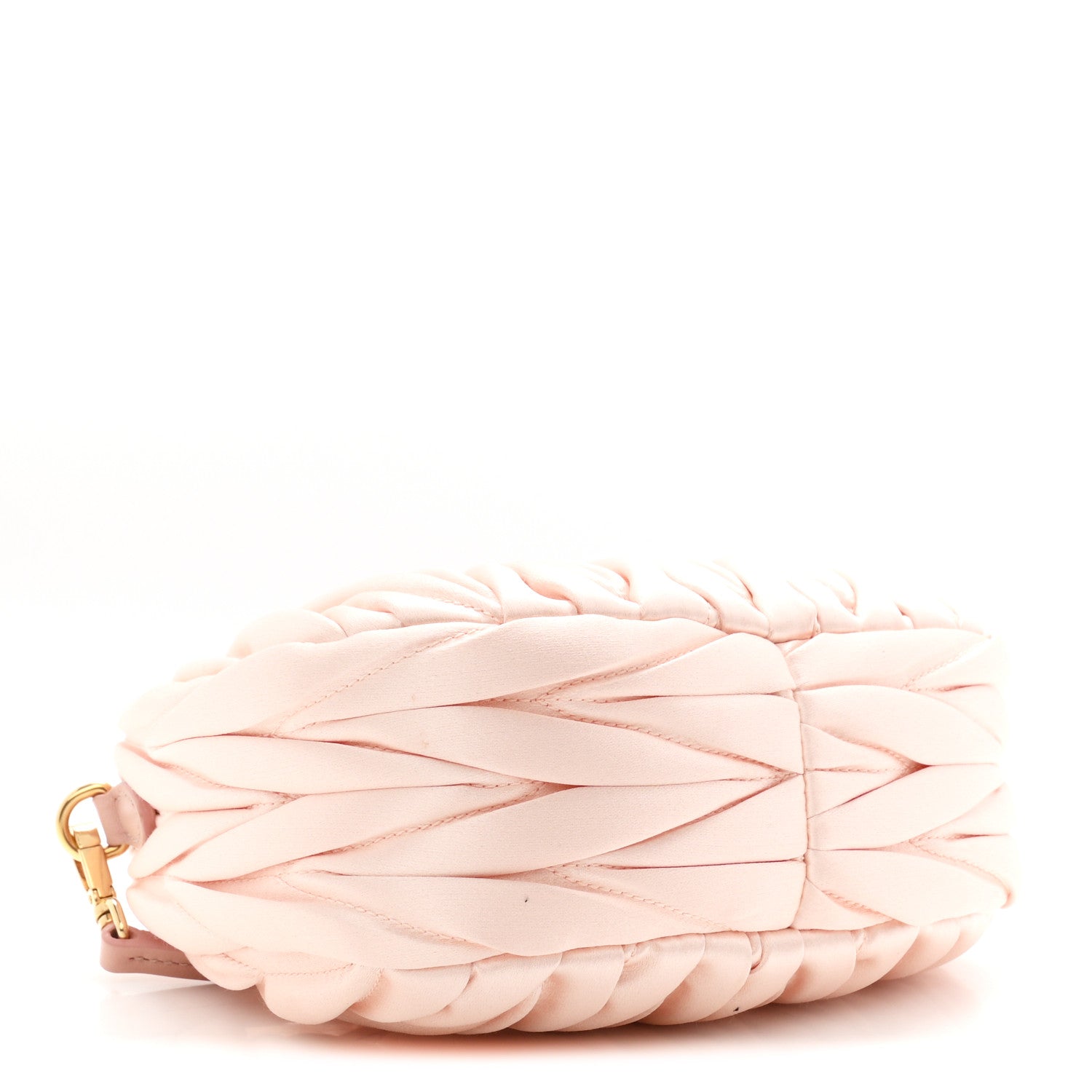 Miu Miu Satin Matelasse Mini Wander Hobo Alabaster Pink 4 of 10