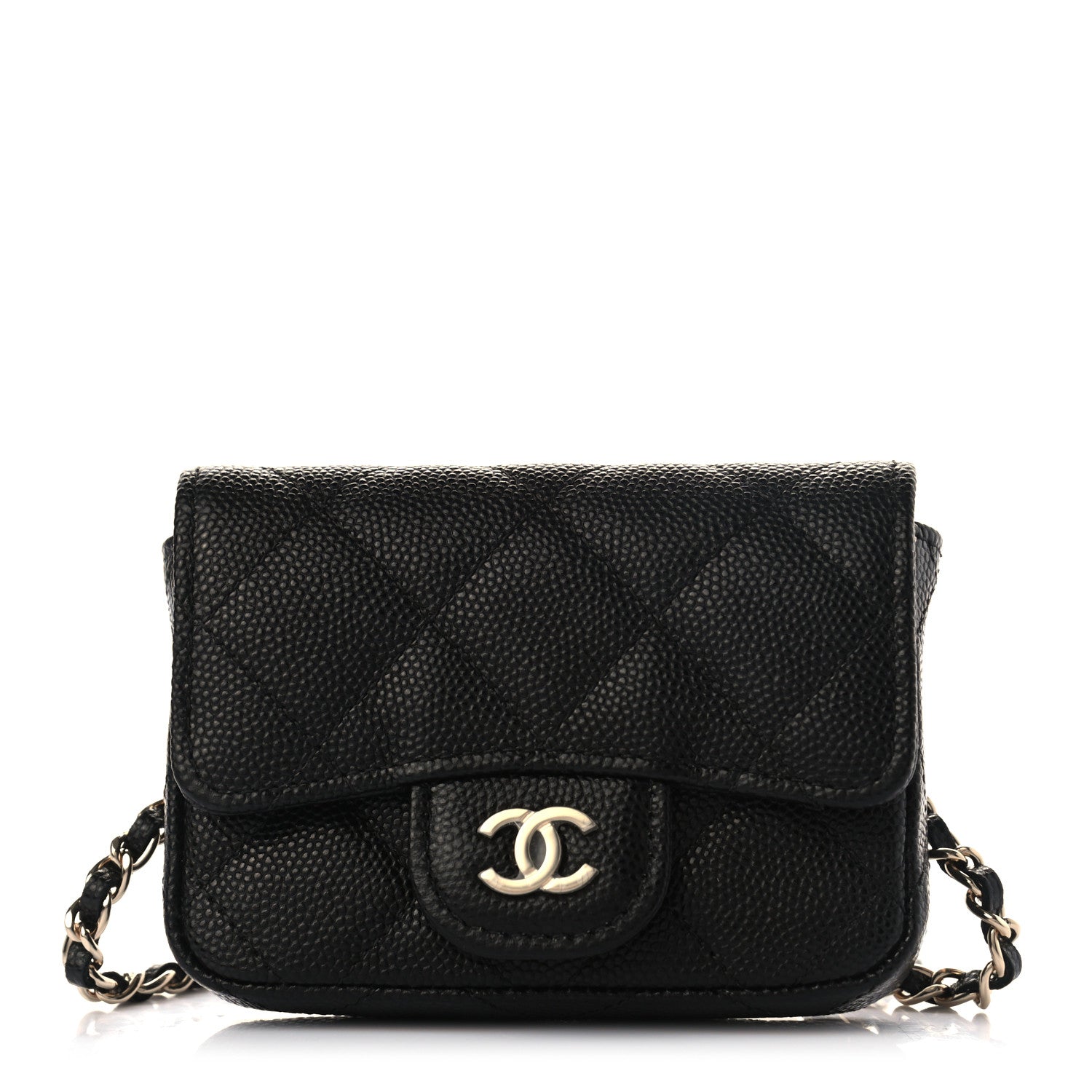 Chanel Caviar Quilted Mini Chain Belt Bag Black 1 of 9