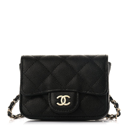 Chanel Caviar Quilted Mini Chain Belt Bag Black 1 of 9