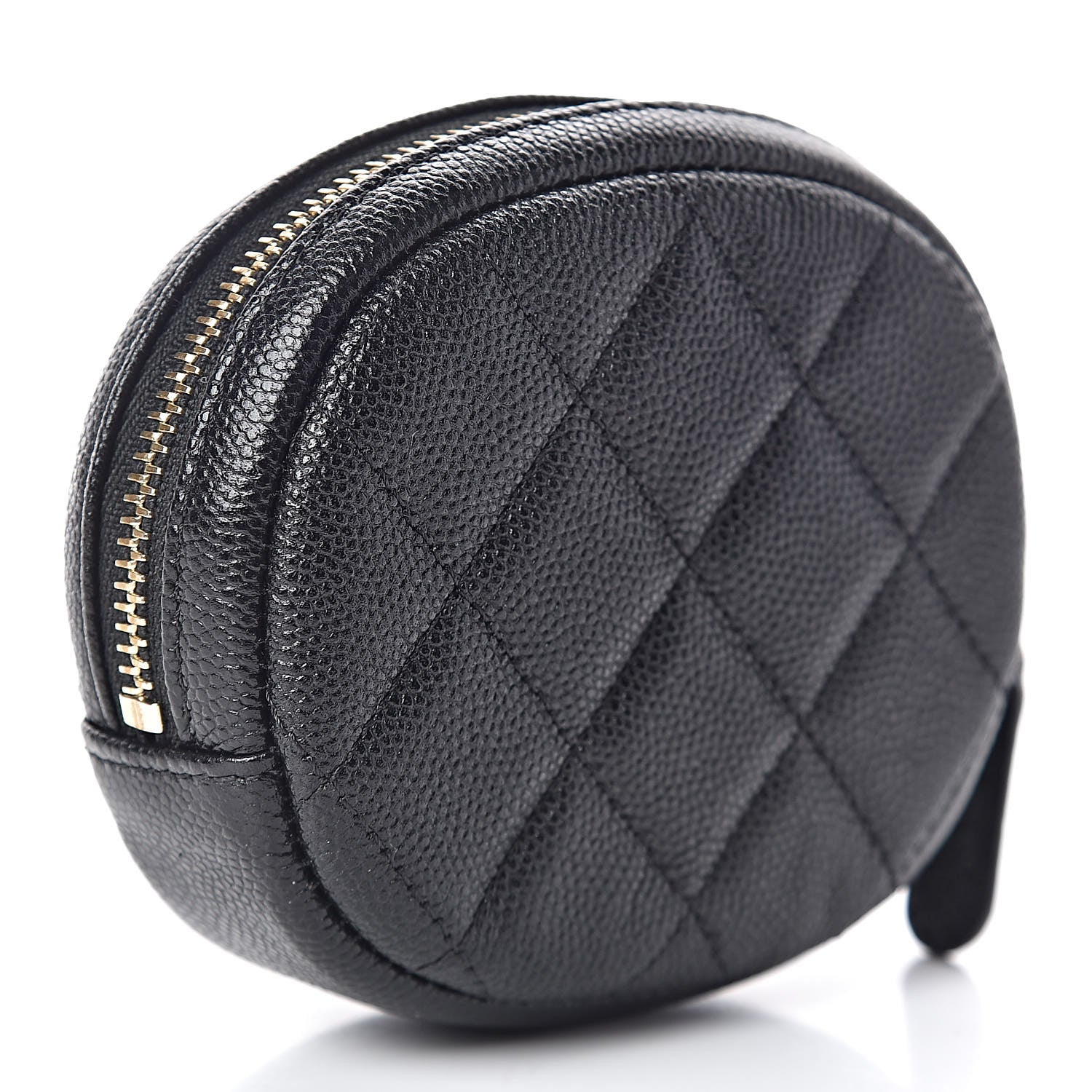 Chanel Caviar Quilted Zip Around Classic Coin Purse Black 3 of 8