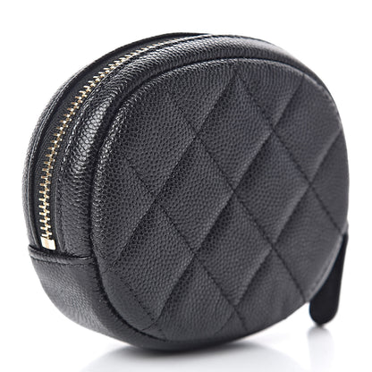 Chanel Caviar Quilted Zip Around Classic Coin Purse Black 3 of 8