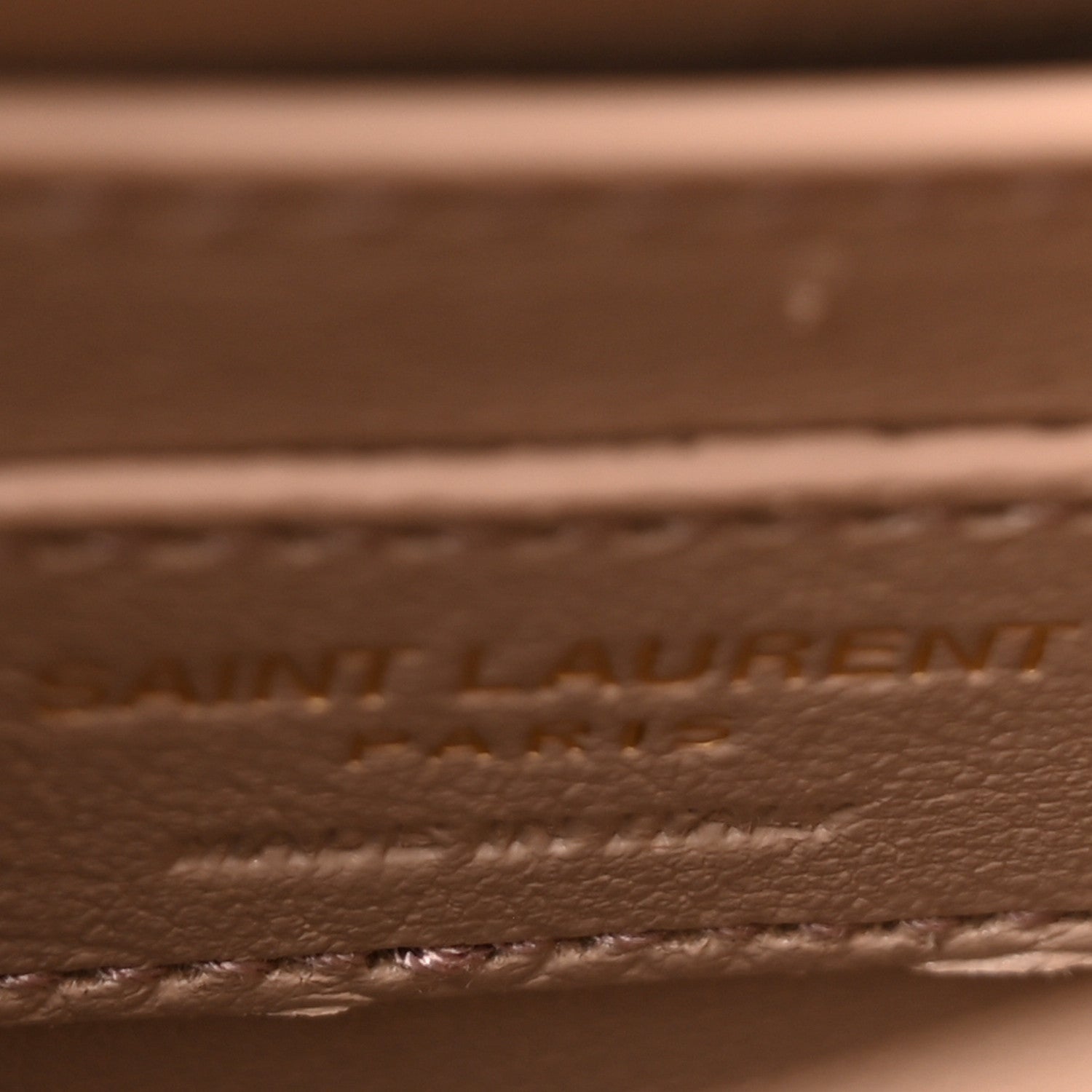 Saint Laurent Calfskin Medium Monogram Sunset Dark Beige 6 of 13