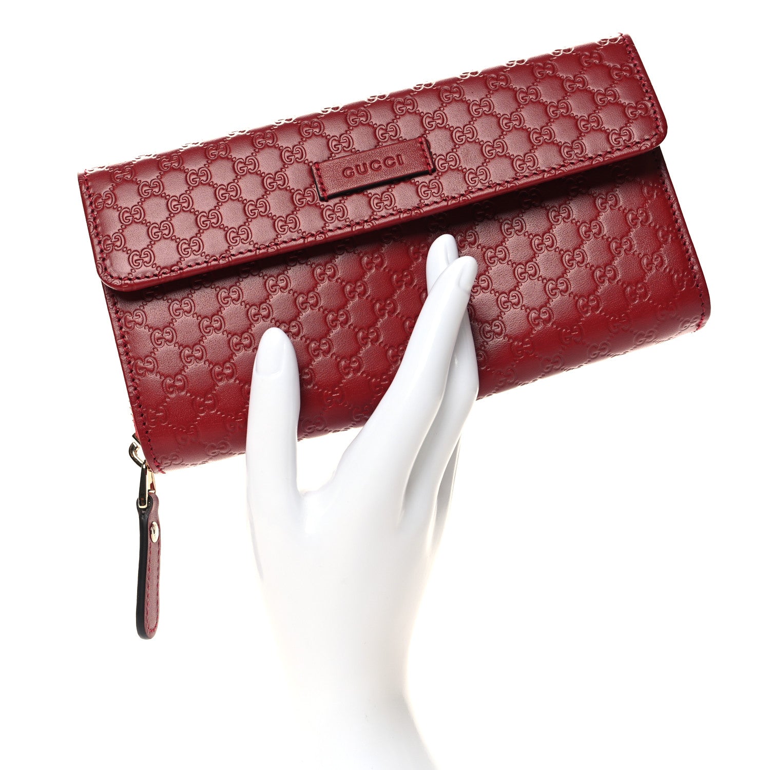 Gucci Soft Microssima Continental Zip Wallet Red 2 of 9