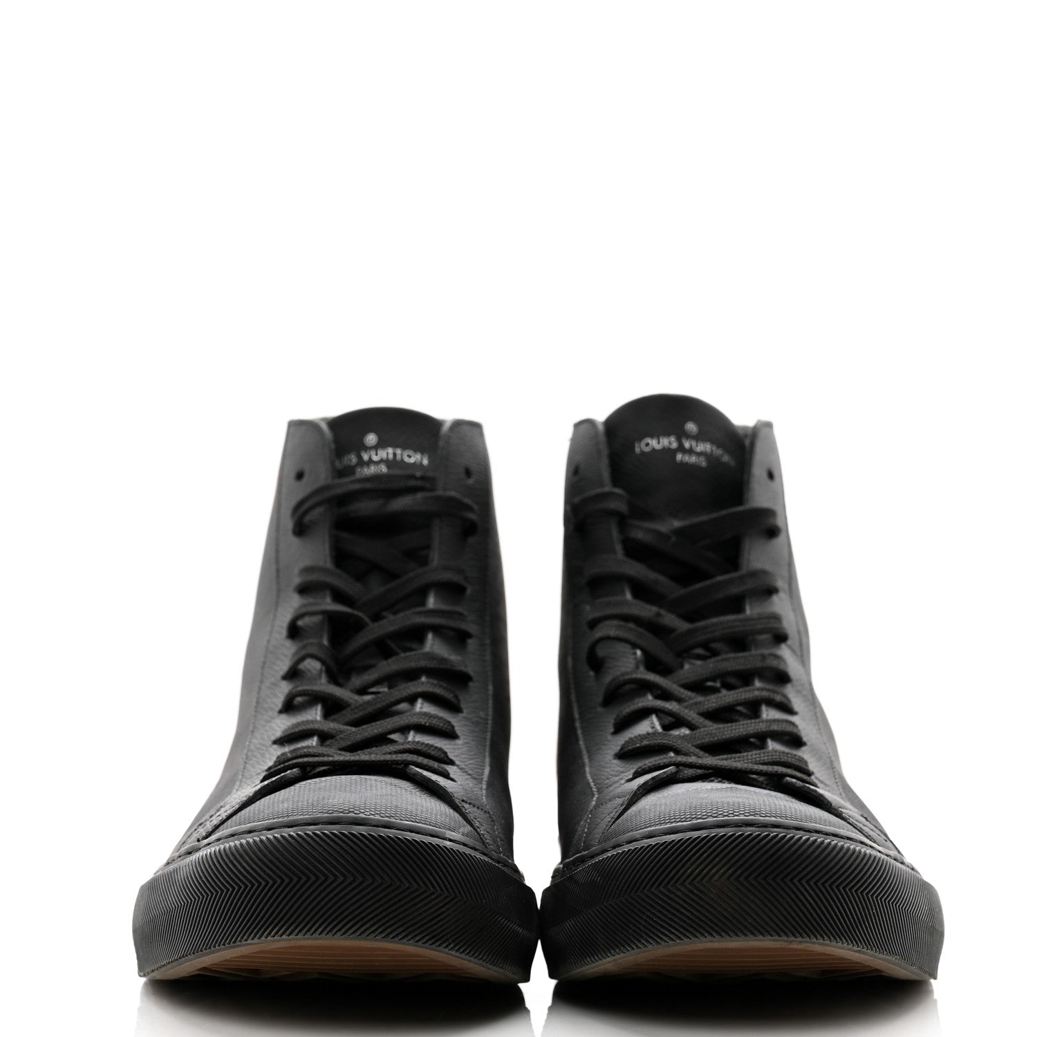 Louis Vuitton Calfskin LV Tattoo Sneaker Boots 10 Black 2 of 11