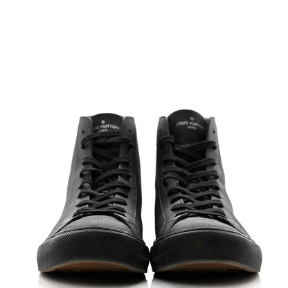 Louis Vuitton Calfskin LV Tattoo Sneaker Boots 10 Black 2 of 11