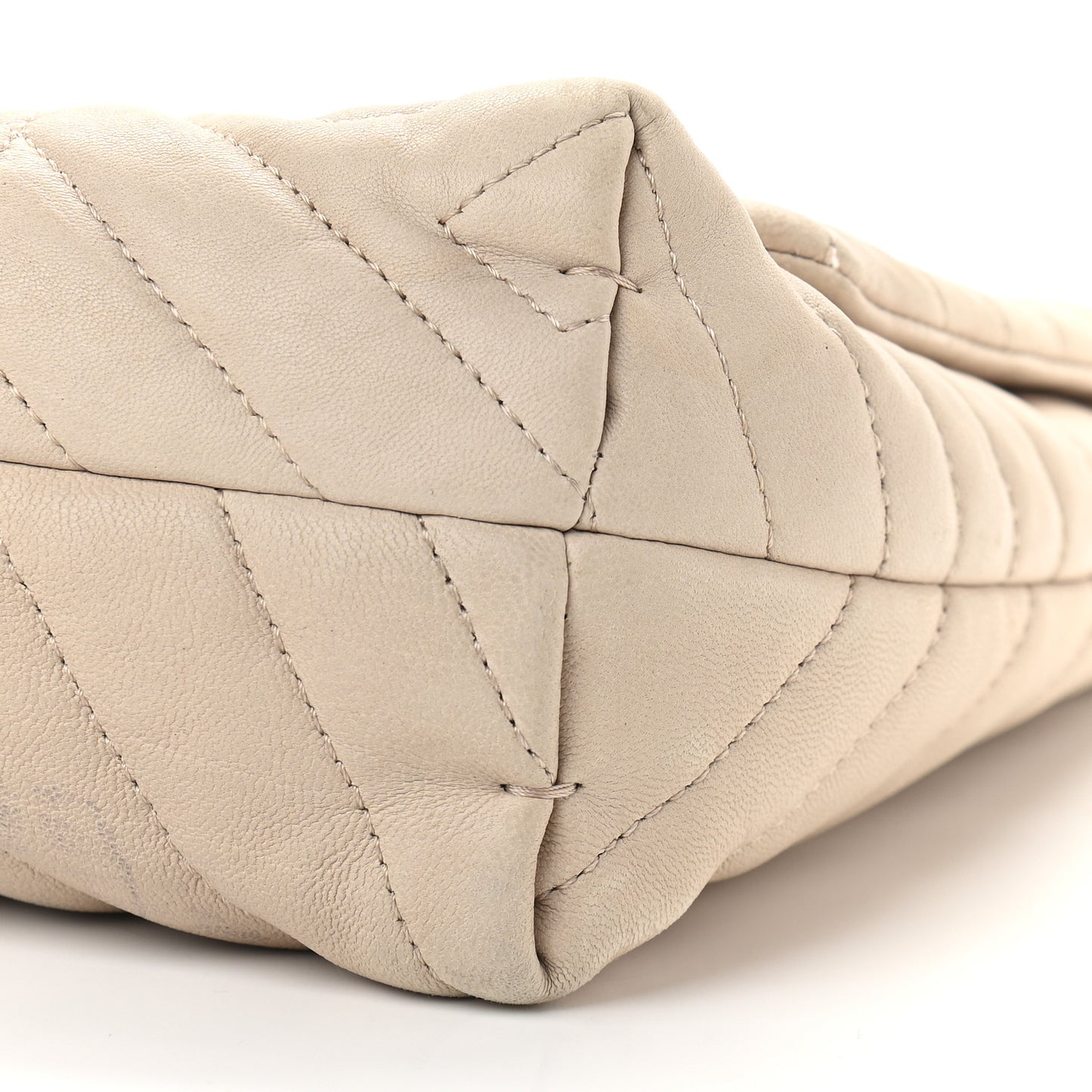 Calfskin Quilted Medium Happy Shoulder Bag Grey