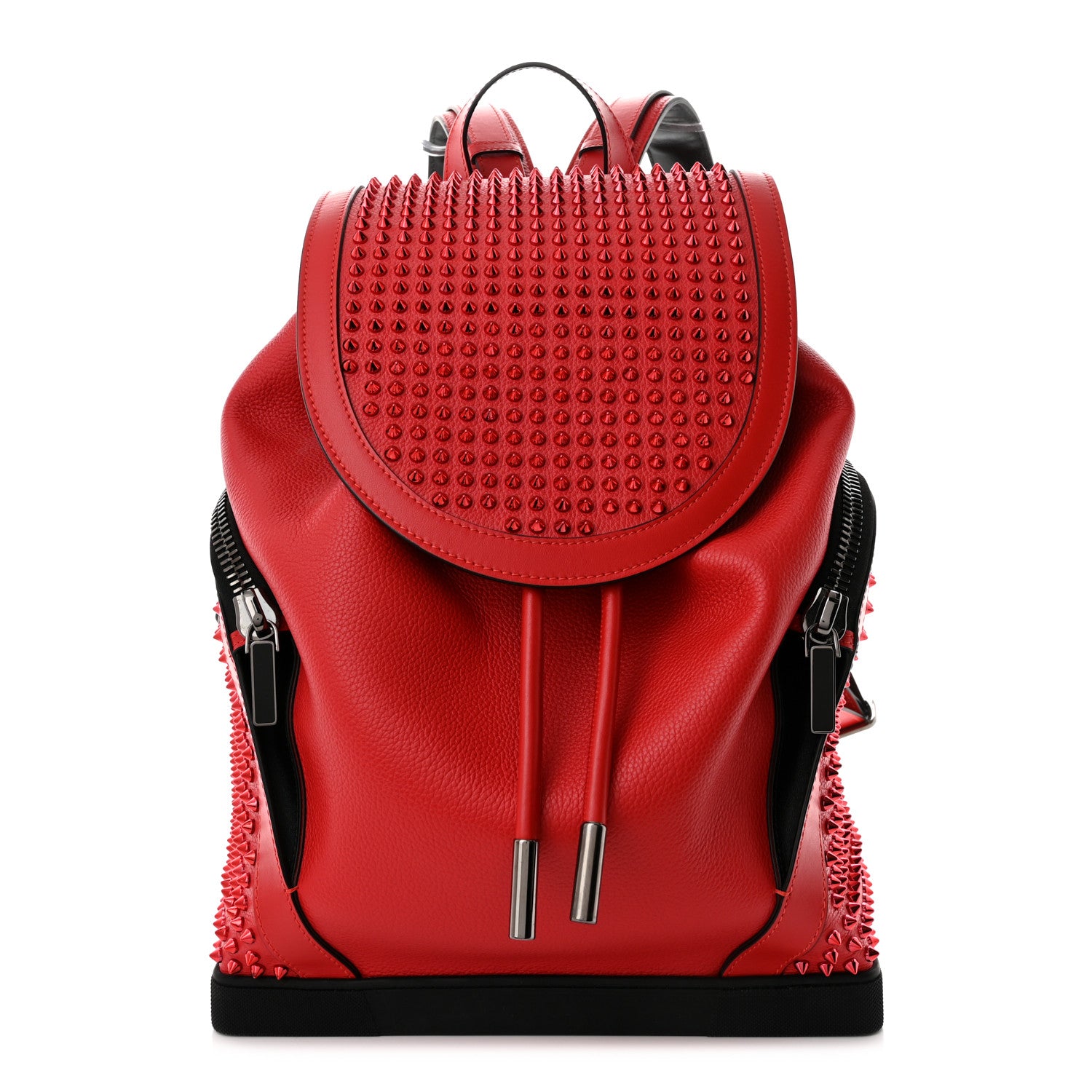 Christian Louboutin Calfskin Spiked Explorafunk Backpack Red 1 of 10