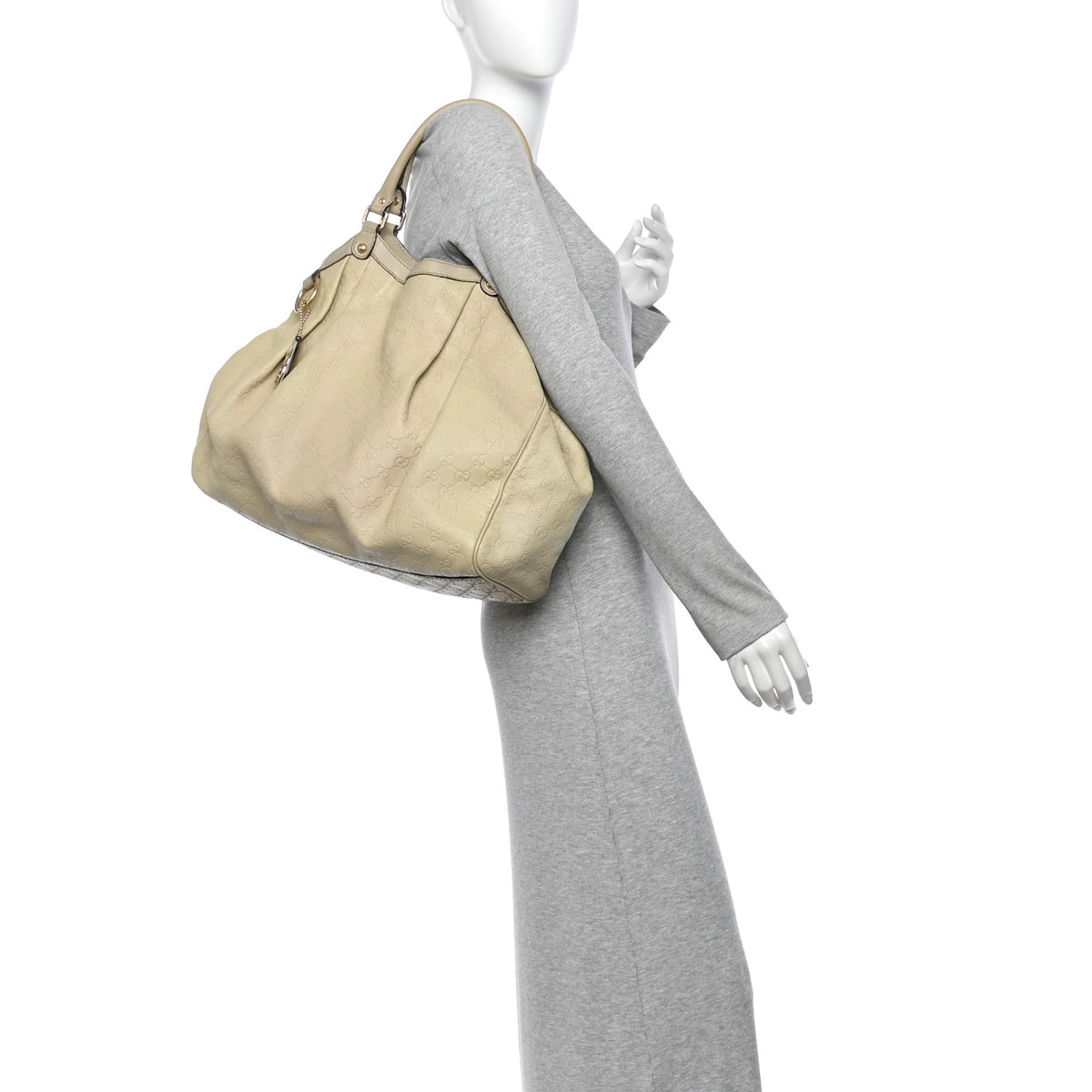 Gucci Guccissima Large Sukey Tote Mystic White 2 of 10