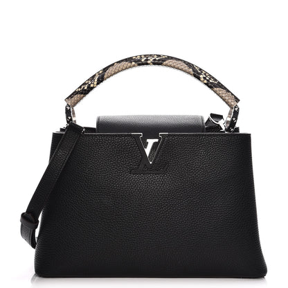 Louis Vuitton Taurillon Python Capucines PM Black 1 of 7