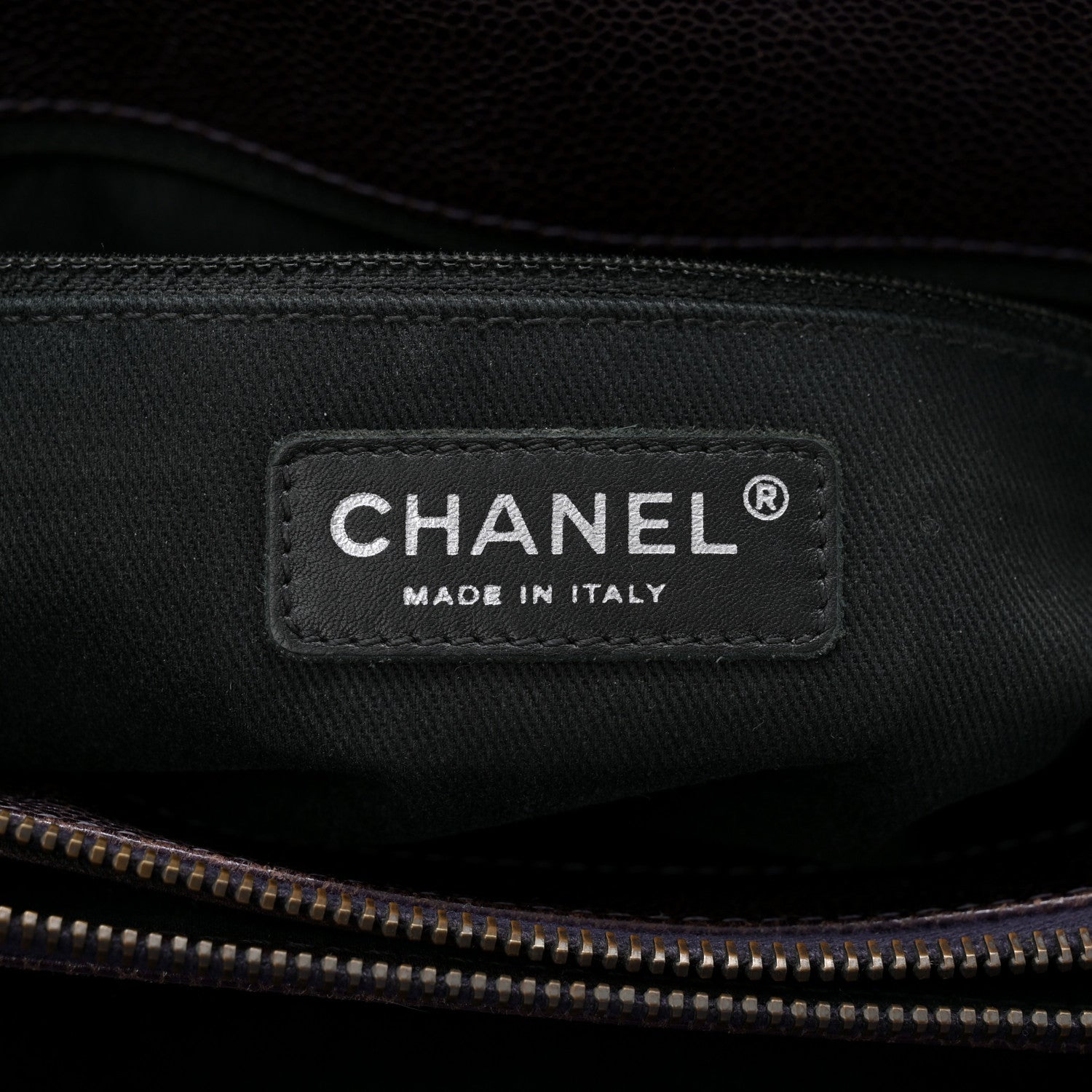 Chanel Iridescent Caviar Quilted Chic Shopping Tote Dark Purple 6 of 11