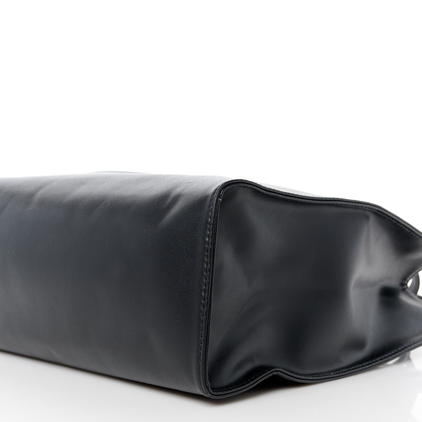Vegan Leather Medium Shopping Bag Black