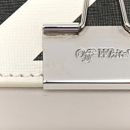 Off-White Calfskin Diag Flap Bag White Black 11 of 18